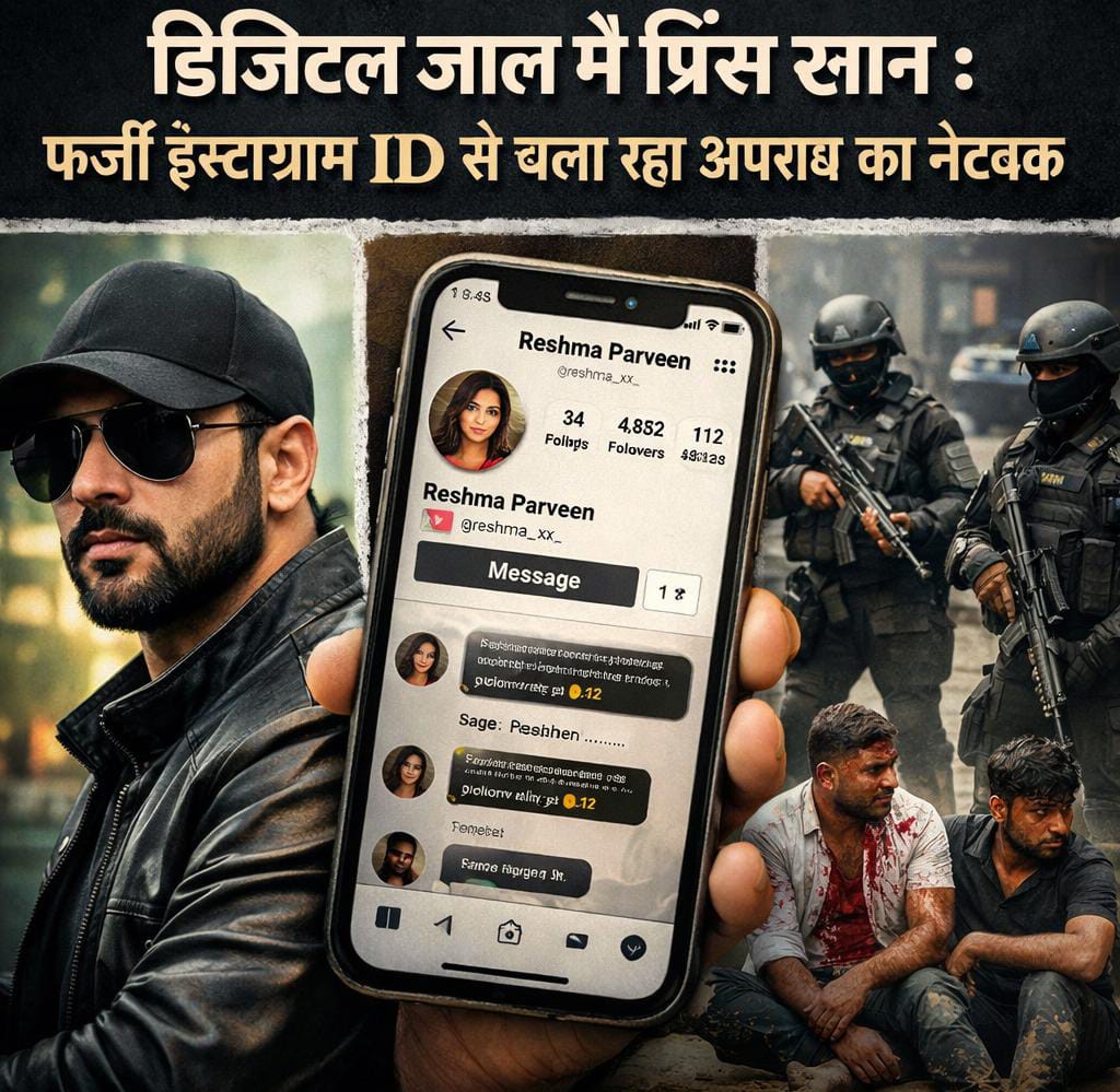 डिजिटल जाल में प्रिंस खान: फर्जी इंस्टाग्राम ID से चला रहा अपराध का नेटवर्क