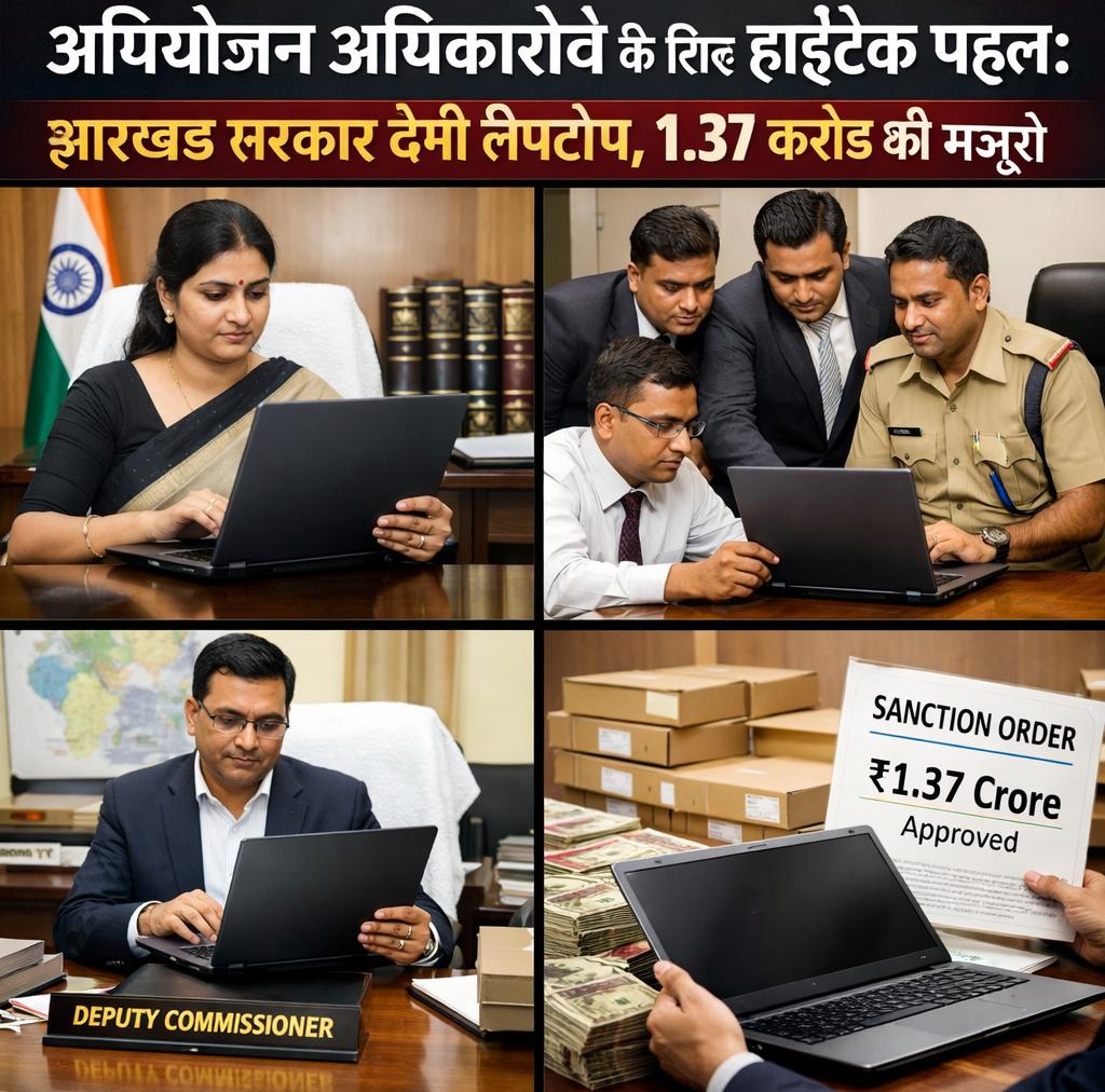 अभियोजन अधिकारियों के लिए हाईटेक पहल: झारखंड सरकार देगी लैपटॉप, 1.37 करोड़ की मंजूरी
