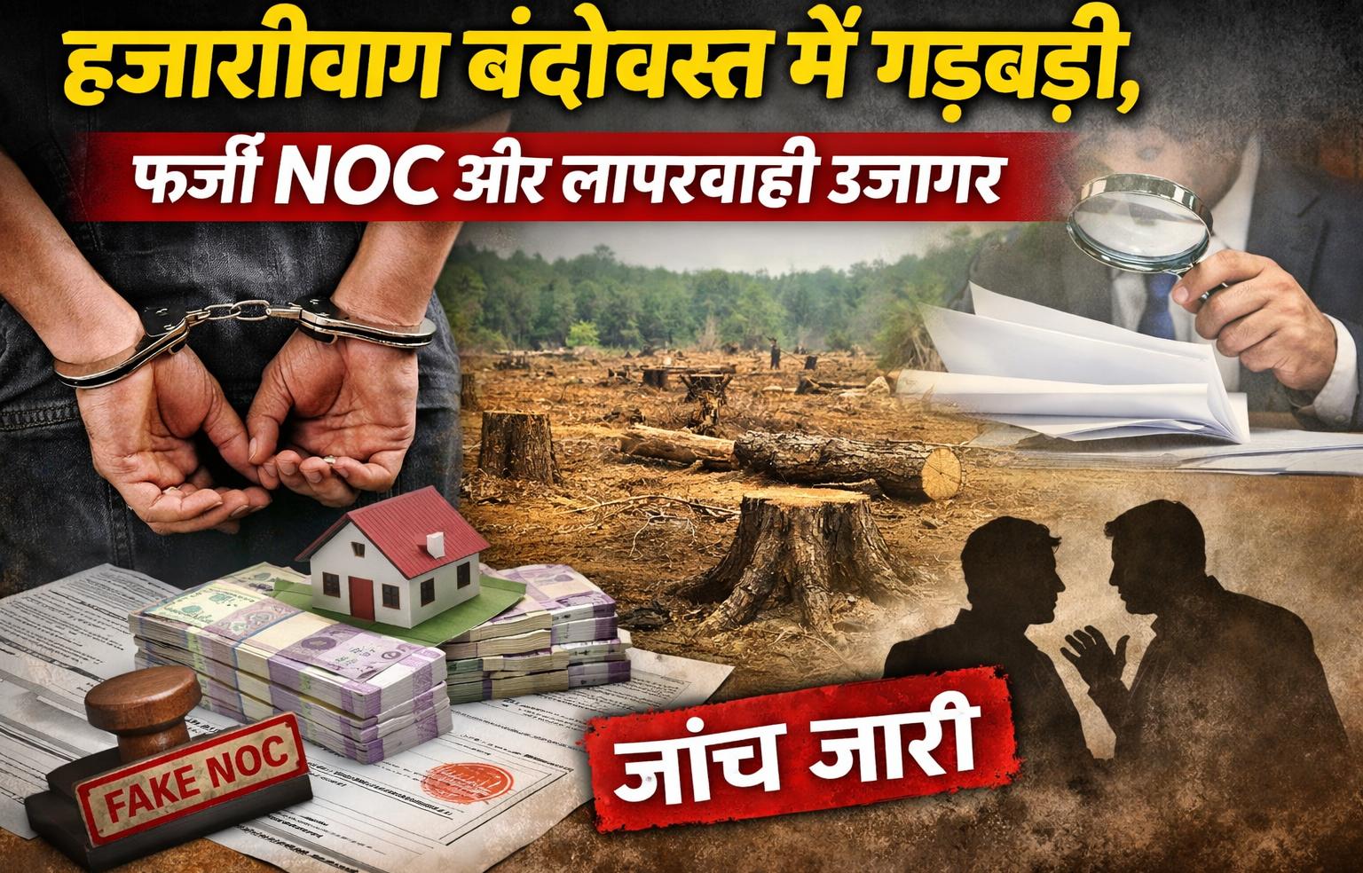 हजारीबाग बंदोबस्त में गड़बड़ी, फर्जी NOC और लापरवाही उजागर